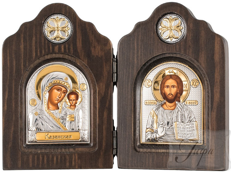 Икона Божией Матери Казанская и Спаситель Диптих (5002114012)