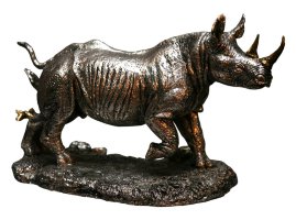 Серебряная фигурка "Носорог" 