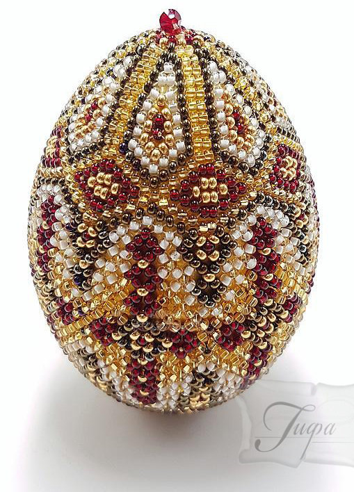 Яйцо пасхальное сувенирное бисер №16