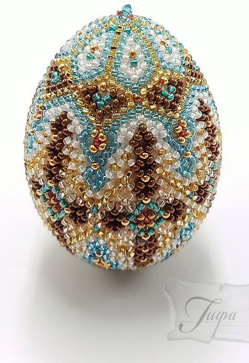 Яйцо пасхальное сувенирное бисер №17