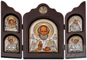 Икона Николай Чудотворец Триптих 5 икон (5002619231)