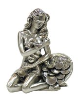 Серебряная статуэтка "Фортуна с рогом изобилия малая"